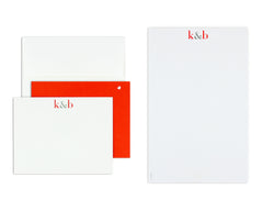 Classico Personalized Notecard Back with Envelope and Notepad