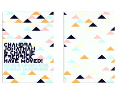 Geometrica Announcement or Invitation Front and Back