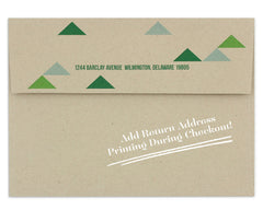 Holimetrica Holiday Card Envelope Return Address on Back Flap