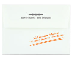 Regalo Holiday Card Envelope Return Address Printing