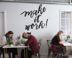 Laura Hooper's Calligraphy Workshop Lasercut Workshop Sign