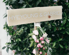 Fresh & Colorful Lombardi House Wedding Name Sign