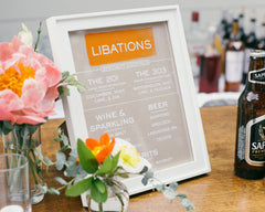 Fresh & Colorful Lombardi House Wedding Bar Menu