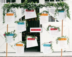 Fresh & Colorful Lombardi House Wedding Escort Signs