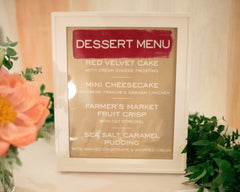 Fresh & Colorful Lombardi House Wedding Dessert Menu