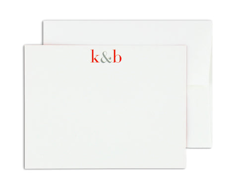 Classico Couple Monogram Notecard