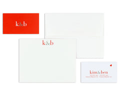 Classico Personalized Notecard Back with Envelope and Business Card Front and Back