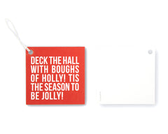 Fa La La Deck the Halls Gift Tag Front and Back