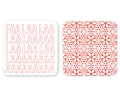 Fa La La Coaster Front and Back