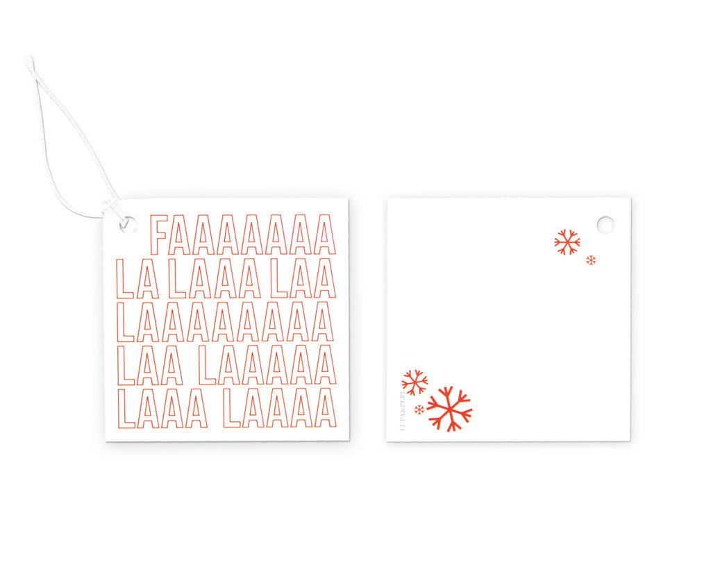 Fa La La Gift Tag Front and Back