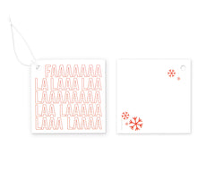 Fa La La Gift Tag Front and Back