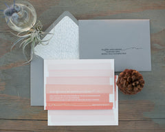 Tramonto Custom Rehearsal Dinner Invitation Suite with Envelope Liner and Printed Envelopes