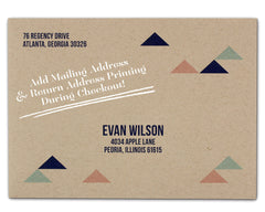 Geometrica Announcement Envelope Return & Mailing Address