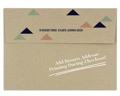 Geometrica Announcement Envelope Return Address on Back Flap