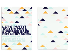 Geometrica Invitation Front and Back
