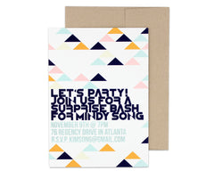 Geometrica Invitation with Return Address on Envelope Back Flap