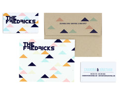Geometrica Personalized Notecard Back with Envelope and Business Card Front and Back