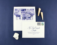 Bon Voyage Envelope Liner and Mailing Address