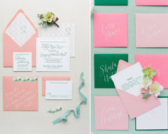 Charleston Wedding Invitation Suite and Escort Cards