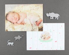 Baby Announcement Card Front and Back