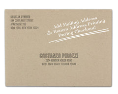 Petalo Invitation or Announcement Envelope Return & Mailing Address