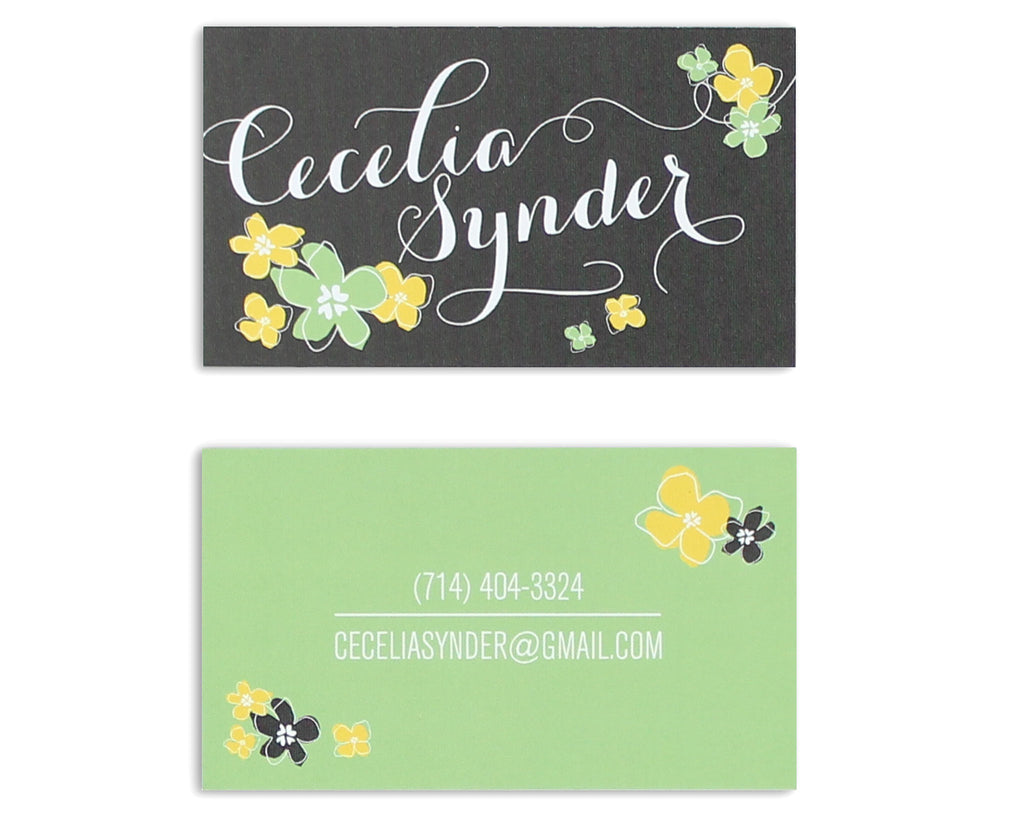 Petalo Business Cards Back and Front