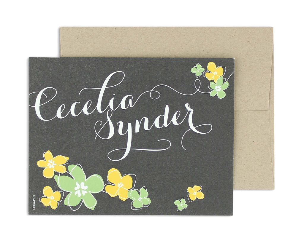 Petalo Personalized Notecard Front with Envelope