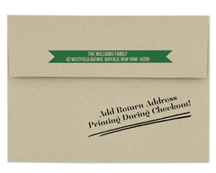 Pigna Holiday Card Envelope Return Address on Back Flap