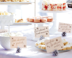 Onederful Dessert Table Cards on Pine Cones