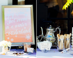 Dessert Table Cards on Pine Cones and Chocolate Poster Sign
