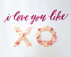 XOXO Baby Shower Flower Backdrop