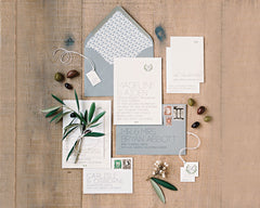 Elegant Ranch and Vineyard Wedding Invitation Suite