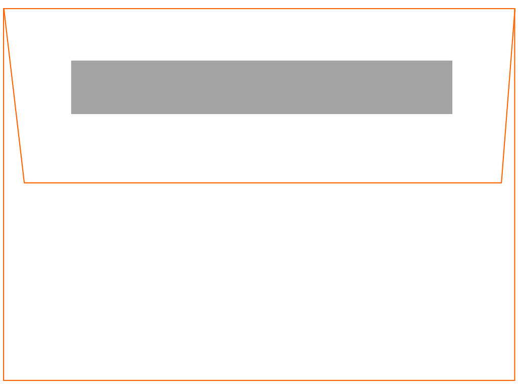 Return address printing on back flap